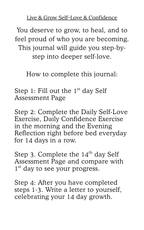 14 Day Self-Love & Confidence Journal