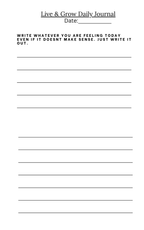 4 Week Daily Journal