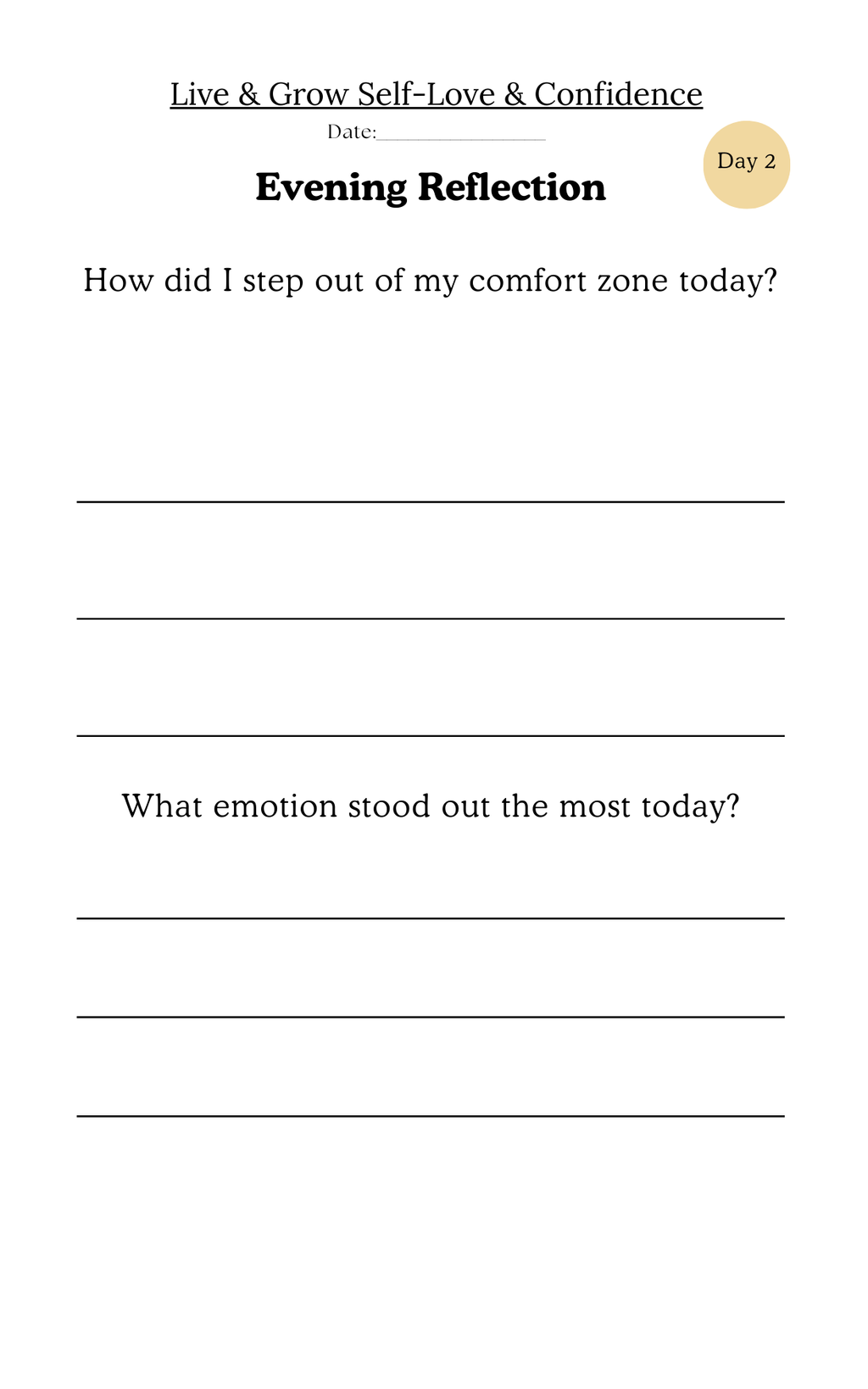 14 Day Self-Love & Confidence Journal